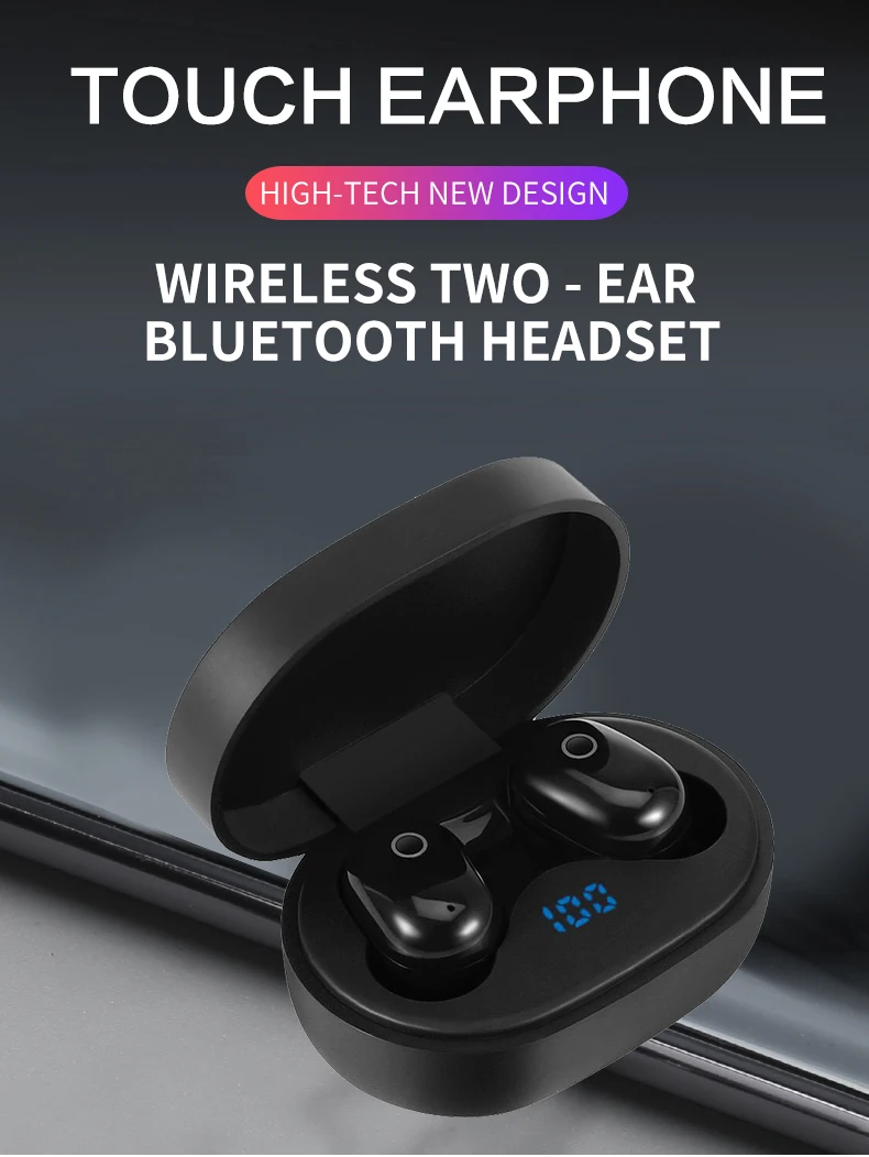 TWS беспроводные наушники для Redmi Airdots Bluetooth 5,0 гарнитура Hi-Fi мини-наушники-вкладыши для спортивных телефонов IOS и Android PK A6S E6S