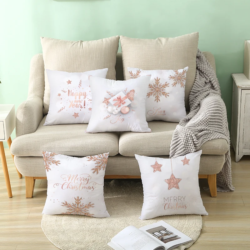 Наволочка розовое золото геометрический ананас блеск полиэстер декоративная подушка для дивана декоративные домашние наволочки 45x45 см tpr230