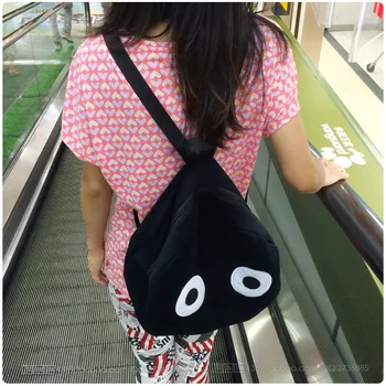 

new Cute black Miyazaki Hayao Totoro Fairydust backpack bag anime