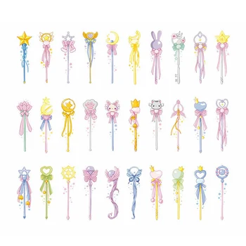 

30 Pcs/pack Girl's Magic Wand Bookmark Paper Cartoon Animals Bookmark Promotional Gift Stationery Bookmark