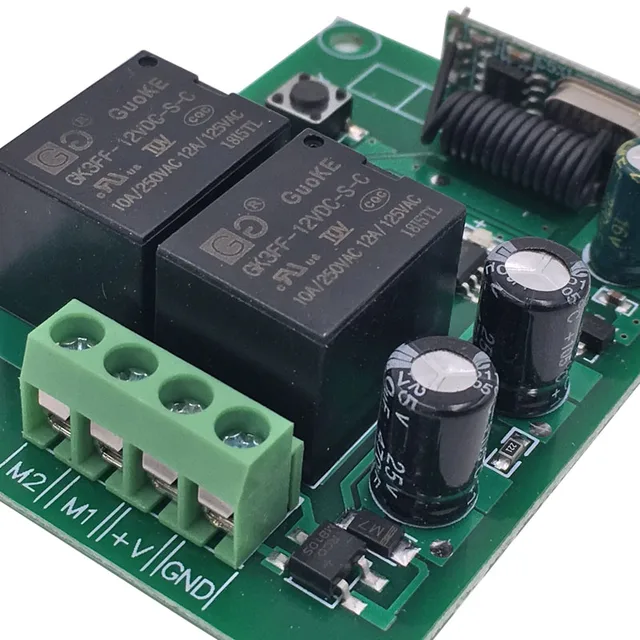 433mhz Wireless Universal Remote Control Dc 12v 2ch Rf Relay Receiver And Transmitter For Switching Current Direction Controller Remote Controls Aliexpress