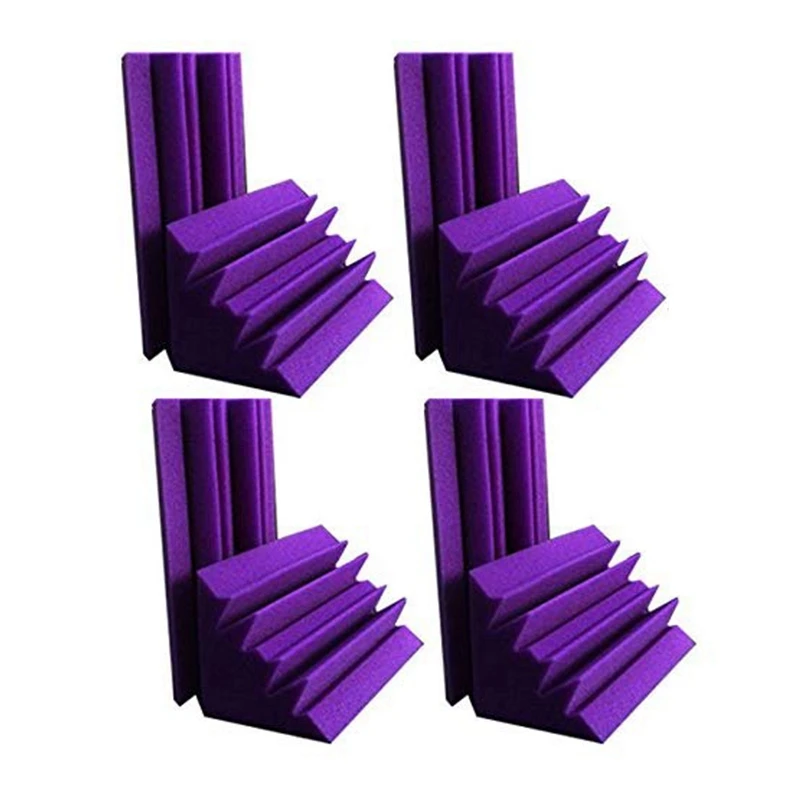 

8 Pcs Acoustic Panels Soundproofing Foam Acoustic Tiles Studio Foam Sound Wedges 12 x 12 x 24 cm