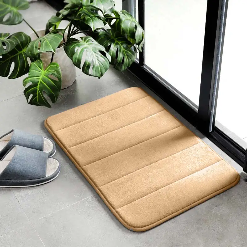 Coffee color Коврик для ванной комнаты кухонный пол водопоглощение 40*60 см ворсистый коврик 1 шт. популярный пенный ванный коврик с памятью - Цвет: Coffee color