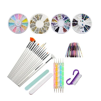 

1pcs Nail Art Tool Set Essential Manicure Kit Include Nail Crystal Nail Pen Nail File Nail Sticker