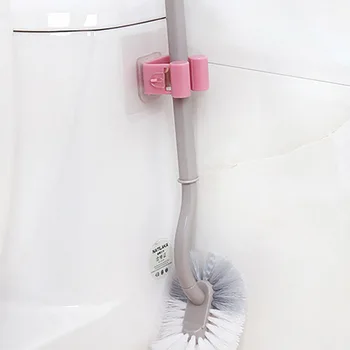 

1Pcs Dropship Mop Hooks PP Traceless Bathroom Accessories Broom Shelf Mop Clamp Hook Sundries Organizer Water Proof