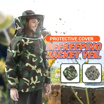 

Professional Beekeeping Suit Clothing Camouflage Veil Hood Hat Clothes Jacket Protective Beekeeping Suit Beekeepers Bee Suit New