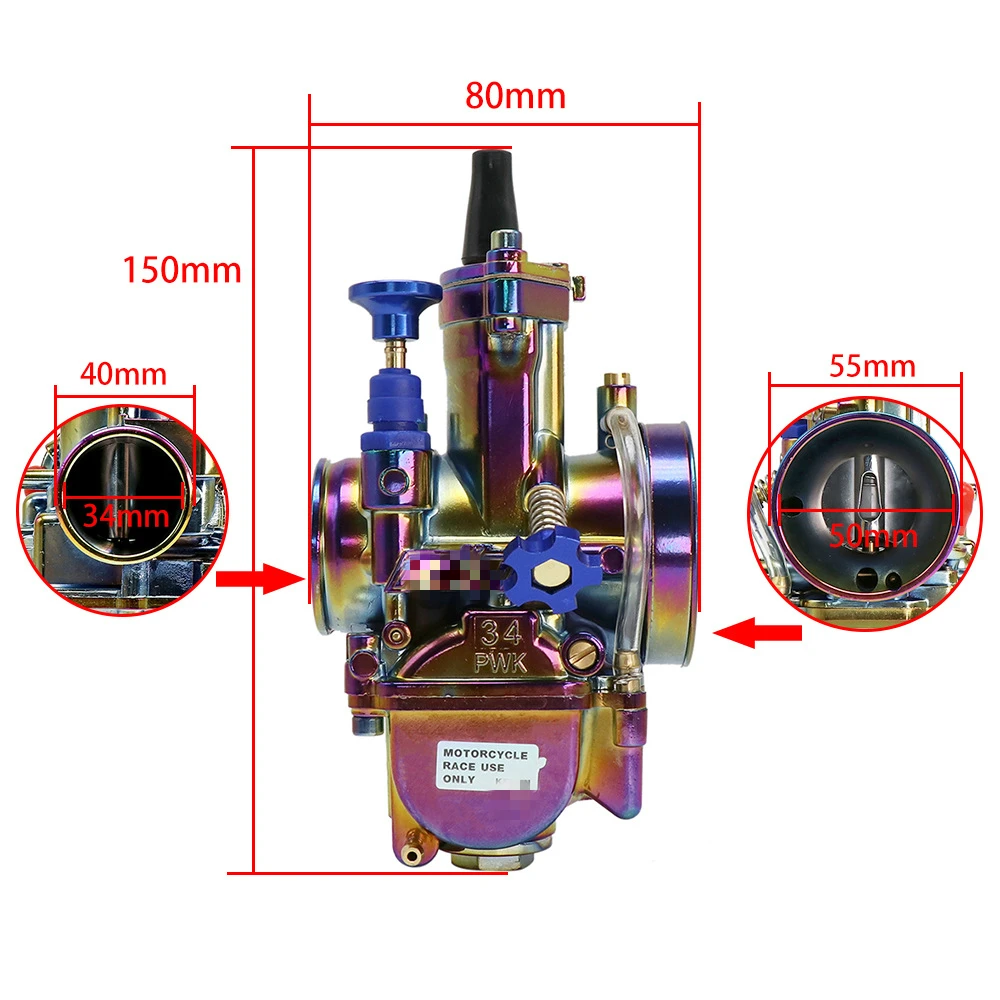 Для мотоцикла KEIHIN Keihin PWK28 30 32 34 мм цвет покрытие КАРБЮРАТОР 2T 4T JOG