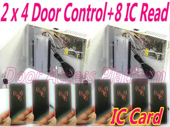 

1 Order= 2 pcs of Four/4 Door Access Controller Panel Network TCPIP Web Control+8 pcs MF Fare Card IC Card readers+200 x IC Card