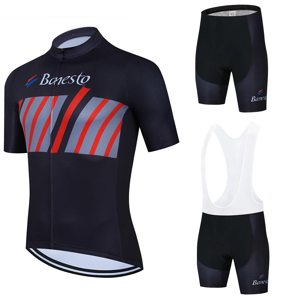 

Banesto Men Cycling Jersey 2020 Pro Team Summer Cycling Clothes Quick Dry Set Racing Sports Mtb Bicycle Jerseys Bicycle Uniform