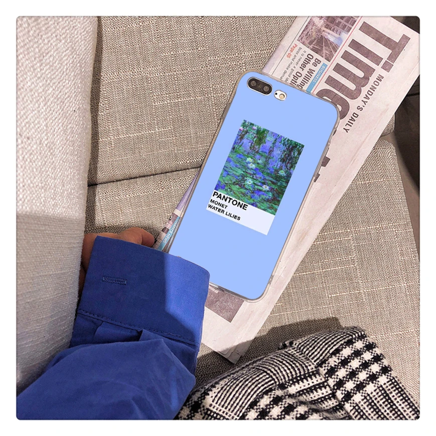 Vingate Vincent Van Gogh Pantone эстетическое искусство Проектор DIY чехол для iPhone 8 7 6S Plus X XS MAX 5 5S SE XR 11 pro max - Цвет: A2
