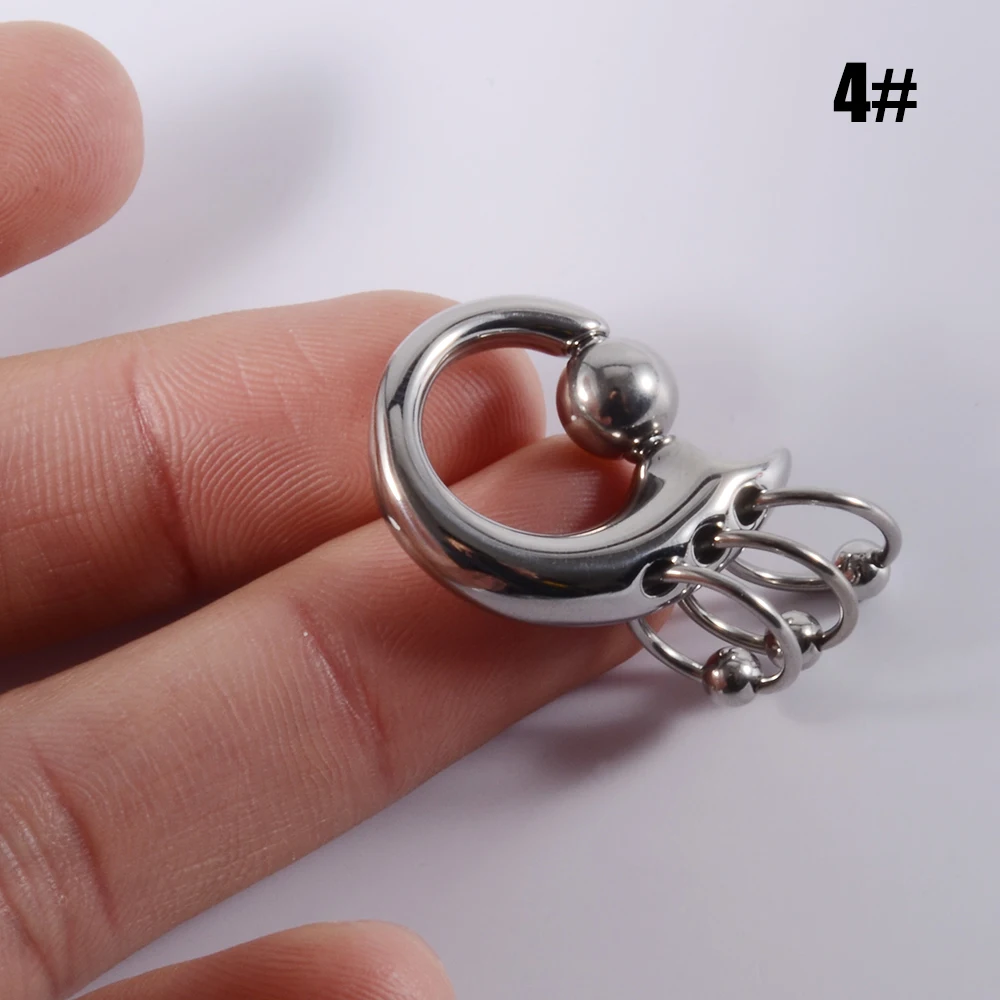 1PC Surgical Steel Lobster Closer Bead Ring Ear Weights Large Gauge Stretched Lobe Earrings New Style Ear Expander Women Jewelry