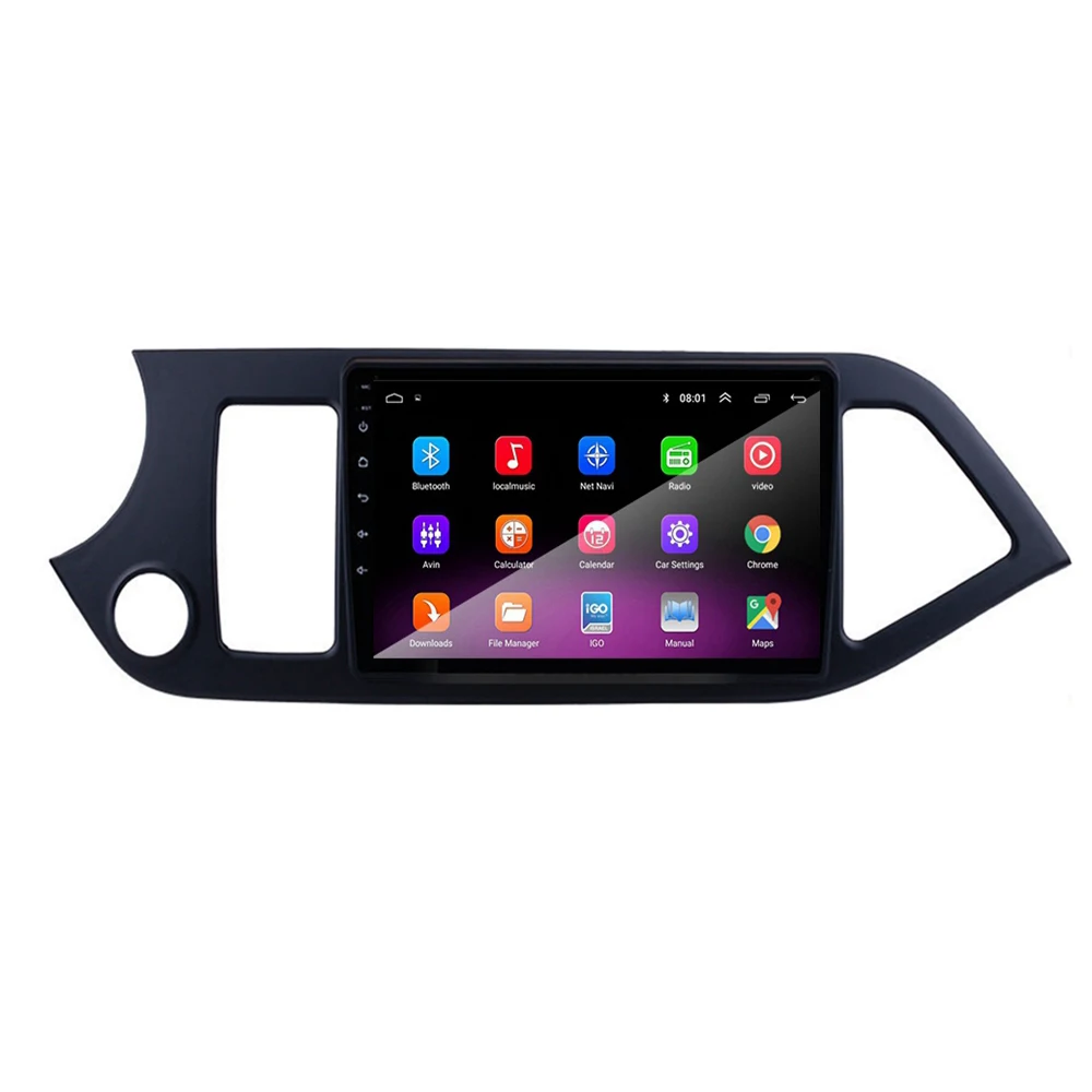 9 дюймов Android 9,1 Автомагнитола для Kia PICANTO Morning 2011- gps Мультимедиа Mp5 плеер навигация головное устройство Wifi 2+ 32G