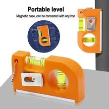Abs nível de bolso magnético chaveiro bolha espírito nivelador para telhas piso imagem pendurado bolha braçadeira nível