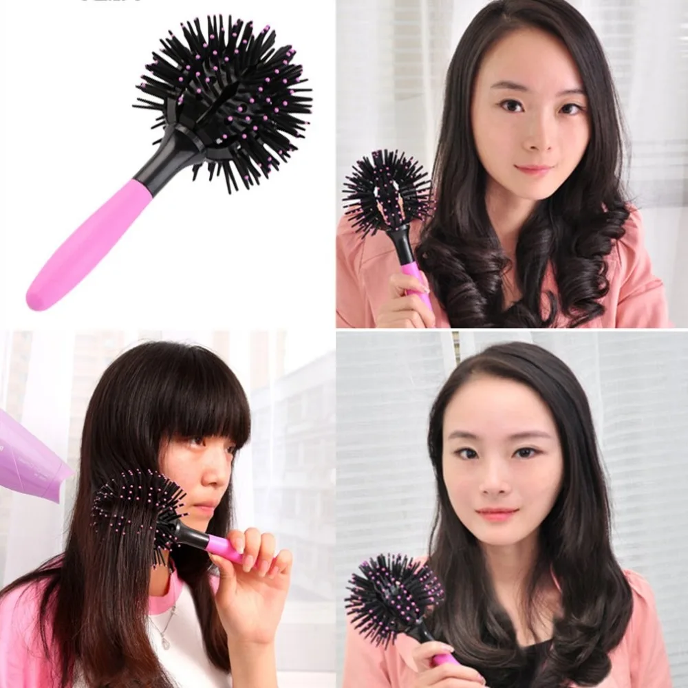 

3D Round Hair Brushes Comb Salon Make Up 360 Degree Ball Styling Tools Magic Detangling Hairbrush Heat Resistant Hair Comb brush
