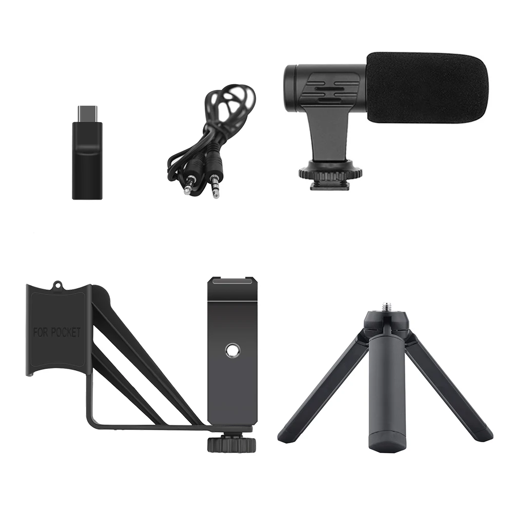 Для DJI Osmo карманные аксессуары аудио адаптер Запись микрофон 50 см кабель для DJI Osmo Карманный ручной карданный камера