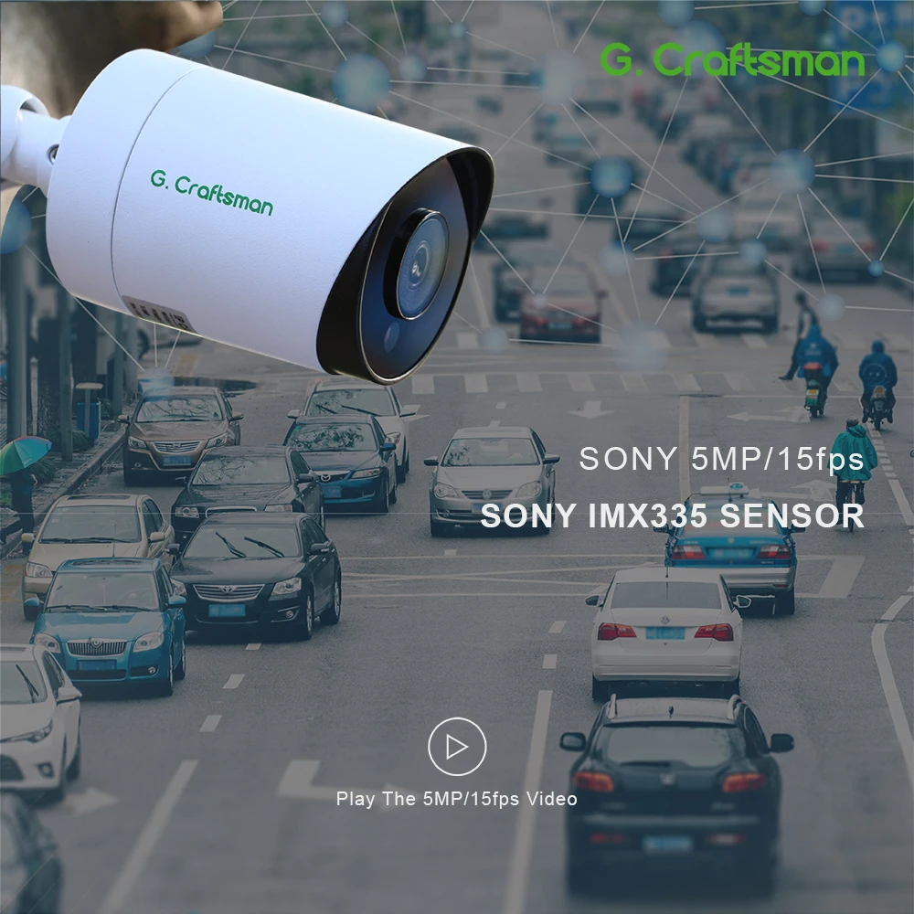 US $41.92 Ip Camera 5mp Audio Poe Camera Surveillance Security Cctv Video Outdoor Waterproof Onvif Danale Cloud Storage