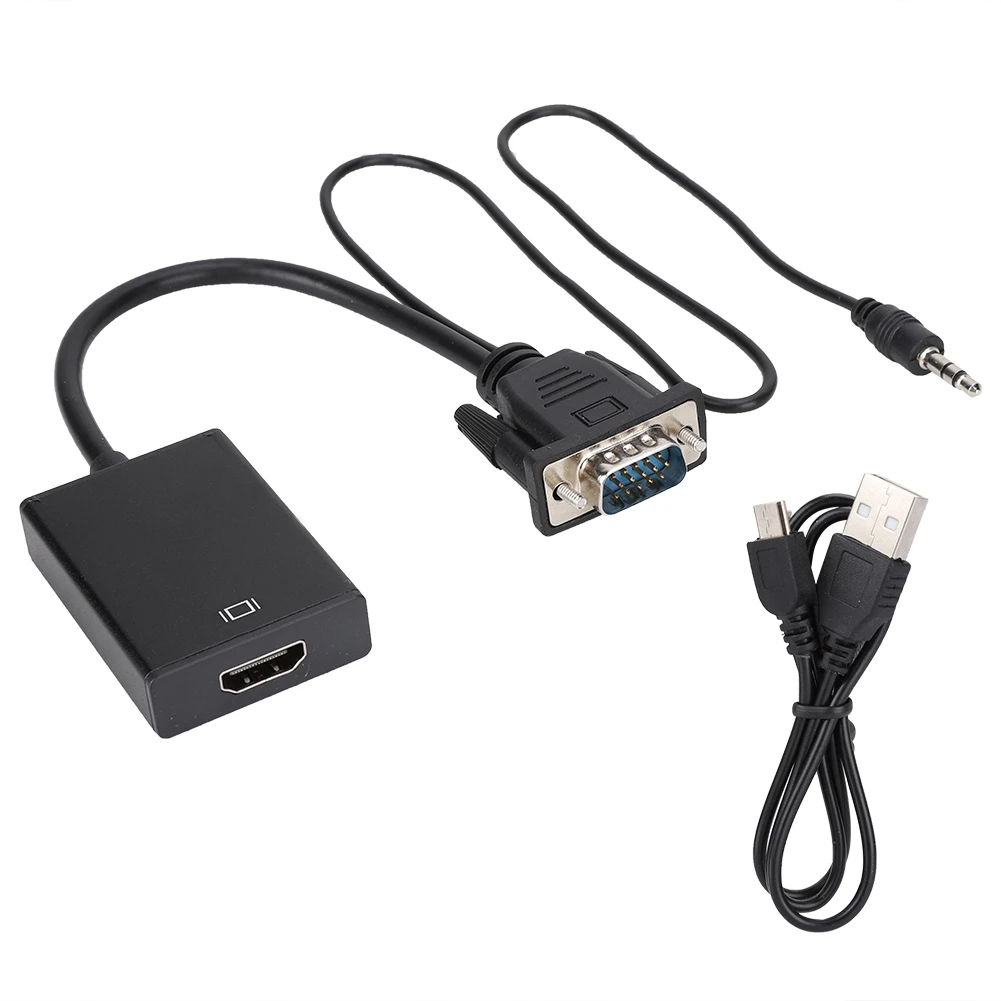 Кабель видеоконвертера нового поколения с аудиоразъемом VGA в HDMI-совместимый