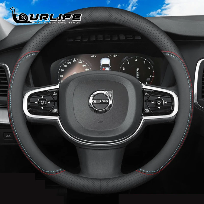 ForVolvoXC90201520202021SteeringWheelCoverLeatherTheSteering