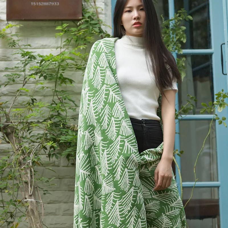 jing textile American cotton knitted carpet air conditioning blanket blanket that sitting room sofa office nap blanket