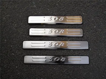 

Car styling for Peugeot 308 2012-2019 stainless steel Car Scuff Plate/Door Sill Door Sill door cover outside door sill plate