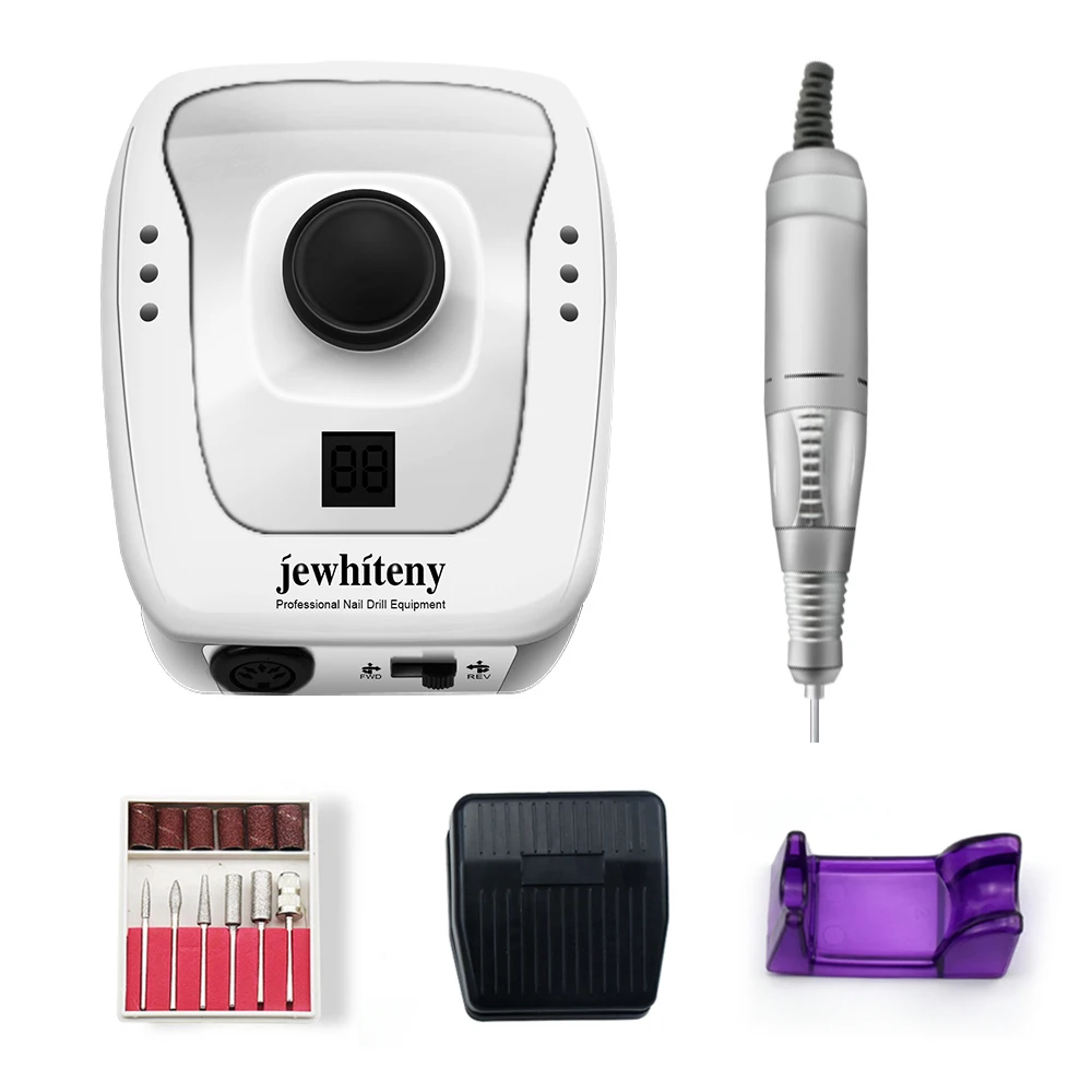 Baratos Taladro eléctrico de 35000 20000 RPM para uñas, manicura y pedicura con 6 brocas para uñas, Kit de brocas y accesorios para manicura