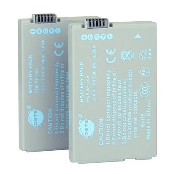 

2PCS 1300mAh 7.4V DSTE BP-208 Battery Charger for Canon DC22 DC220 DC230 DC40 DC50 DC51 DC95 for Elura100 FVM300 Ivis DC22