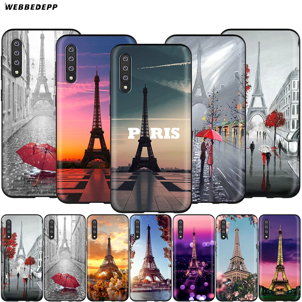 Webbedepp Париж Эйфелева башня Франция чехол для samsung Galaxy S7 S8 S9 S10 Edge Plus Note 10 8 9 A10 A20 A30 A40 A50 A60 A70