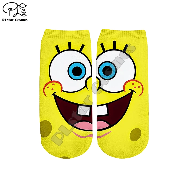 PLstar Космос Звезды Патрика носки haraju 3D печатных Для женщин/мужчин/для мальчиков и девочек, носки с мультяшным рисунком лето-осень забавные короткие носки Стиль-1