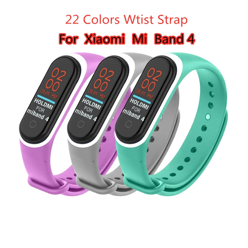 

22 Colors Dual Color TPU Wrist Strap For Xiaomi Mi Band 4 Watch Replacement Silicone WristBand Watch Strap Smart Accessories