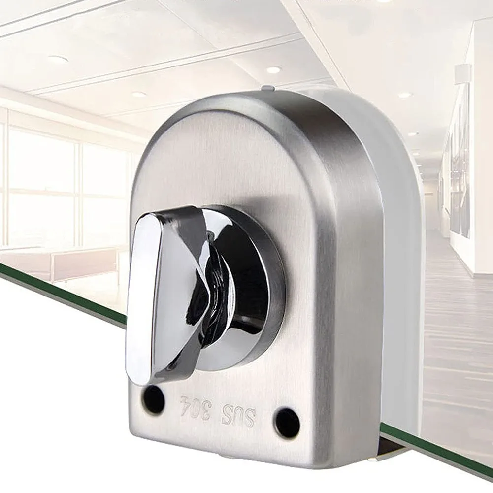 Glass Door Lock Floor Latch Lock Bolt Ground Lock For Bathroom Home