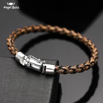 

Christmas Gift 2019 New Trendy Men Leather Bracelet Friendship Buddha Bracelets & Bangles Pulseras Hombre Punk Men Jewelry