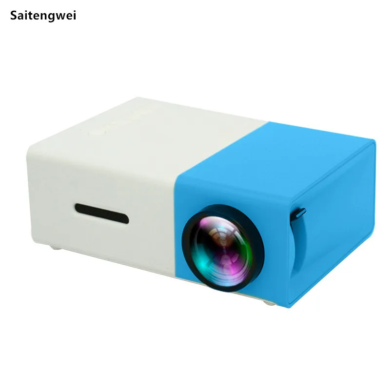 

[Blue-white] Portable Mini Projector LED Pocket Projector with TF Card/HDMI/USB/AV Input Support