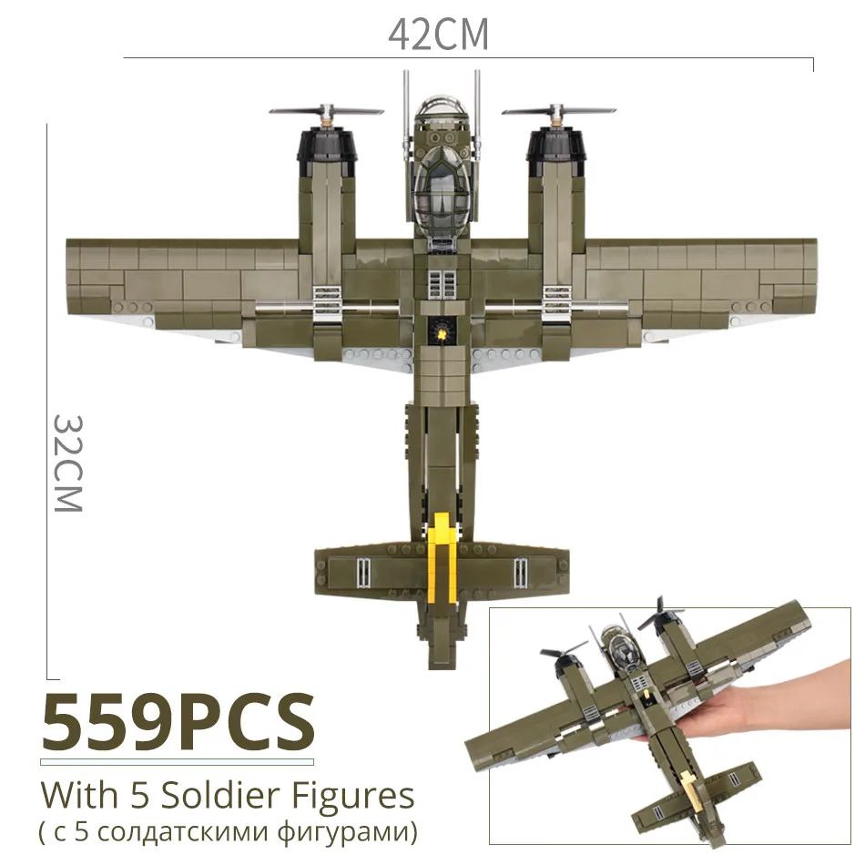 Billige 559 stücke Military Ju 88 bombing flugzeug Baustein WW2 Hubschrauber Armee waffe soldat Legoing modell bricks kit Spielzeug für kinder