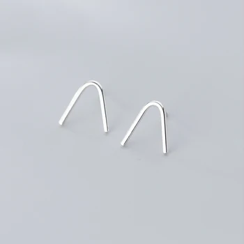 

MloveAcc Real Sterling Silver 925 Simple Stud Eearrings for Women Ear Pins Studs Jewelry
