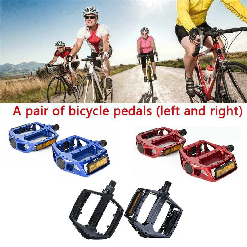 

2PCS Bicycle Pedals Alloy Road Mountain Bike Metal Flat Pedals Universal 12x10cm Bike Pedals Bicycle Accessories Dropshipping