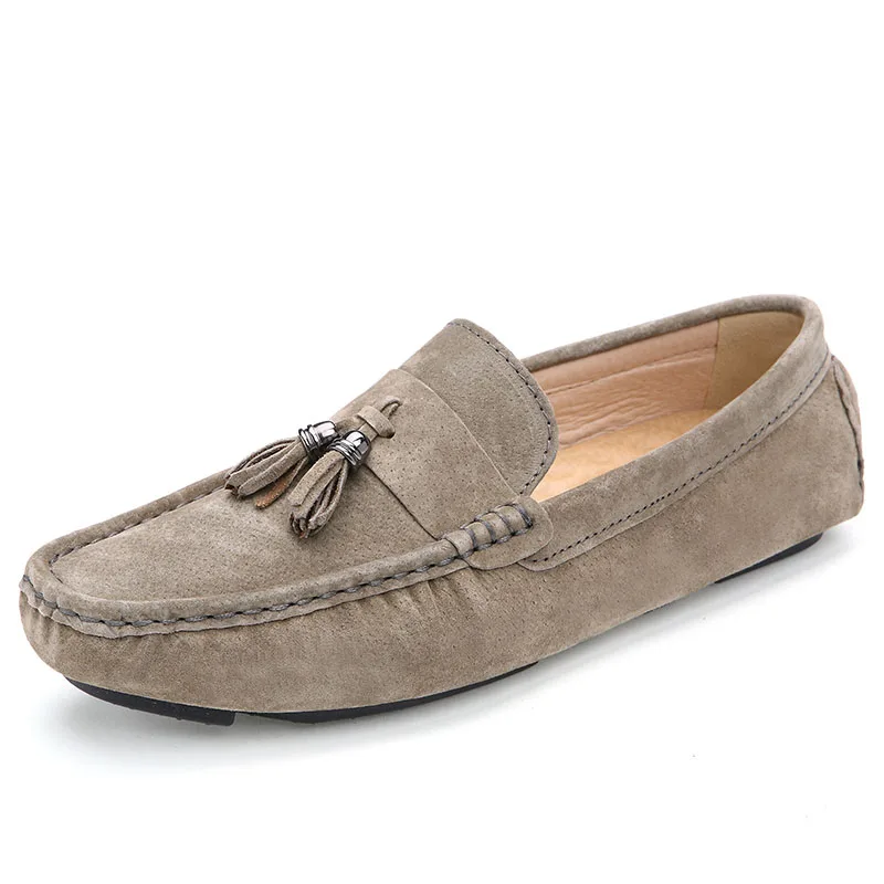 WDE-1651-Khaki Мужская обувь; лоферы; Повседневная обувь; модная мужская обувь; мужские лоферы из натуральной кожи; мужские мокасины; слипоны; мужская обувь на плоской подошве; цвет оранжевый - Цвет: WDE-1651-Khaki