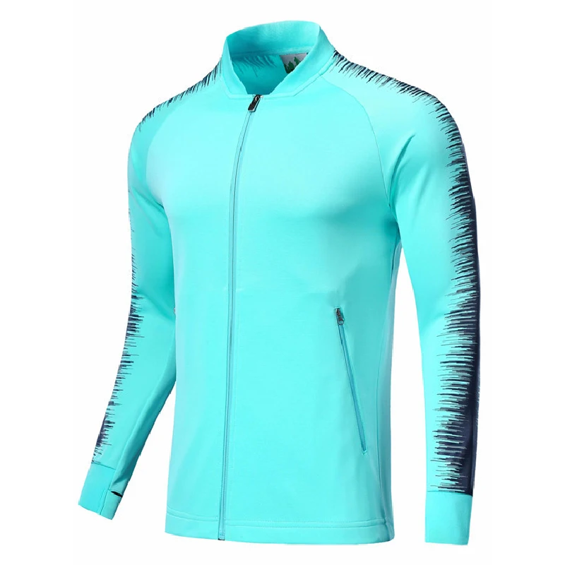 Мужские футбольные куртки трикотажные дышащий спортивный топ для велоспорта
