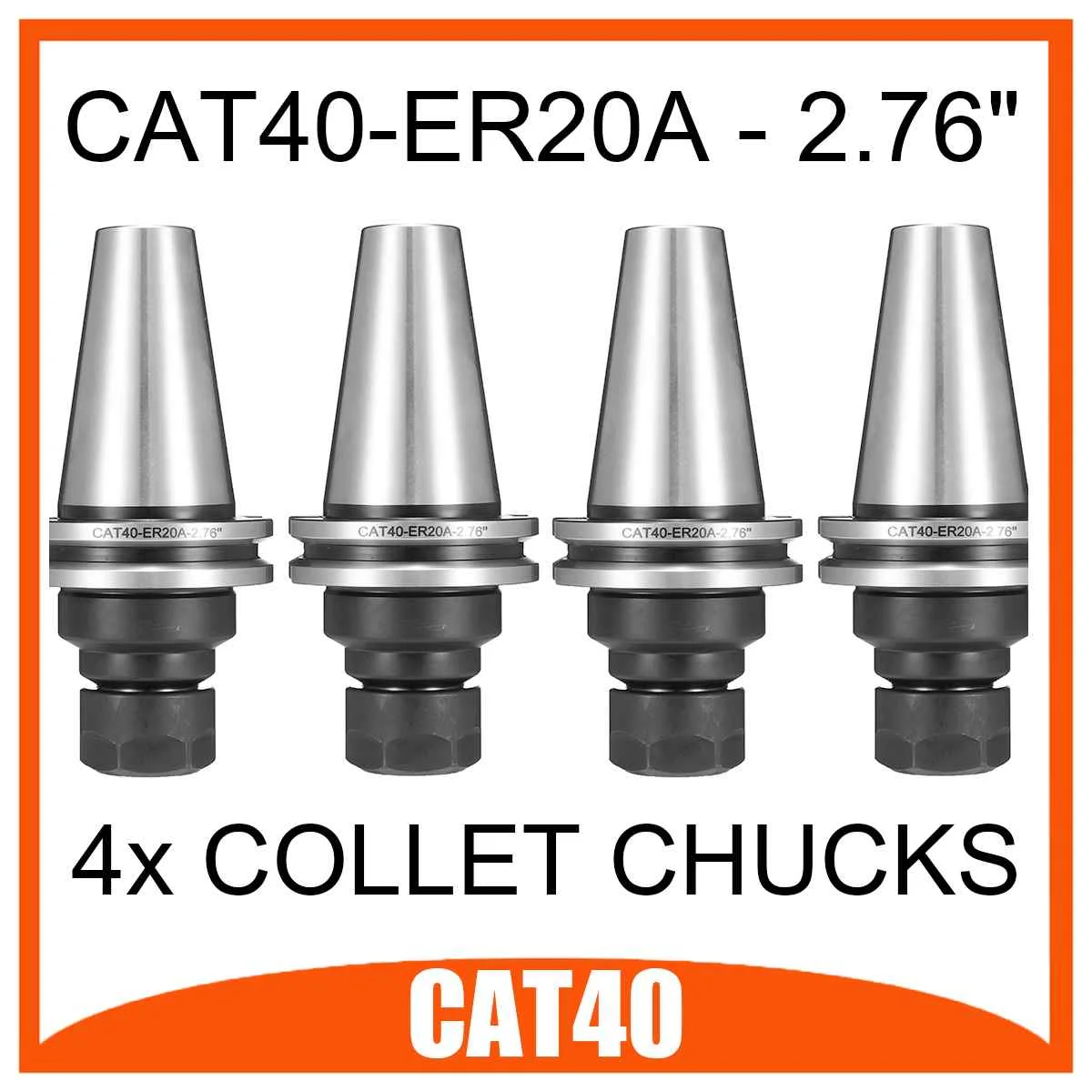 4 шт./компл. CAT40-ER20 Весна Цанга ЧПУ Державка фрезерный станок лазерной резки с ЧПУ Арбор патрон Держатель зажимные гайки