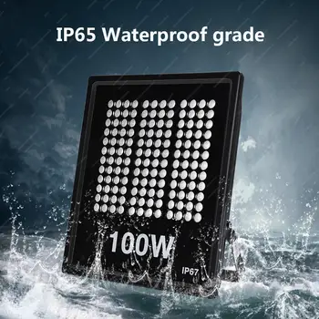 

2 pcs 220V Led Outdoor Rectangular Spotlight Floodlight 100W Wall Washer Lamp Reflector Waterproof Light Cool White