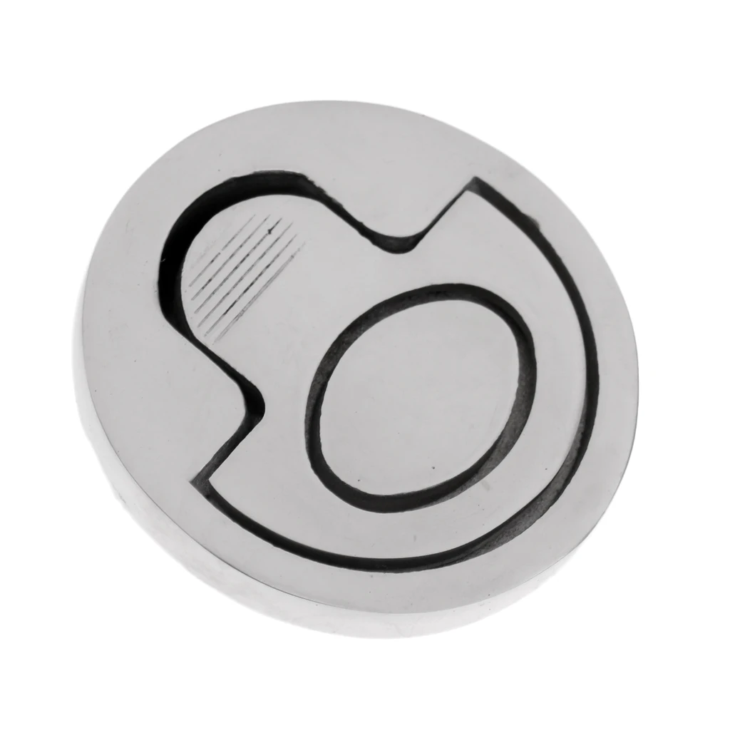 Premium 316 Stainless Steel 2'' Round Flush Pull Lift Ring Handle Fitting Hardware for Marine Boat Caravan