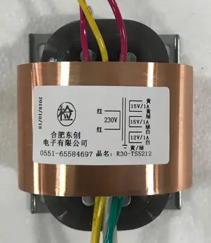 

2*15V 1A 12V 1A R Core Transformer 40VA R30 custom transformer 230V input copper for Power supply