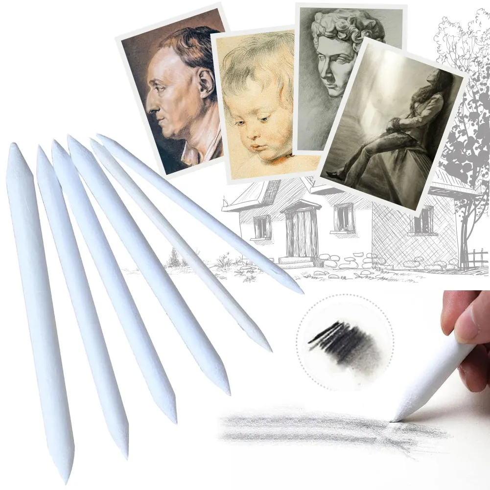 Pigma ручки micron ручки для женщин цветной карандаш 6 шт./компл. бумажные зажимы пилот точное смешивание инструмент Smudge Tortillon