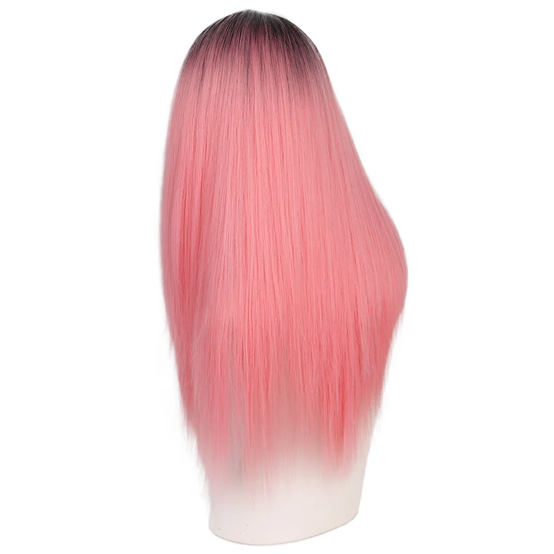 R2-1632 Doris beauty длинные Омбре блонд парик синтетические парики для черных/белых женщин прямые красный розовый зеленый серый коричневый желтый Косплей - Цвет: R2-1632