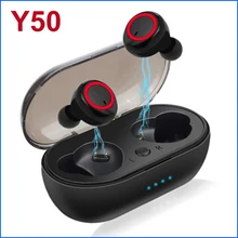  Hot Sale Y50 tws Earphone Bluetooth Sport headphones Stereo Earbud Wireless In-ear Earphone With Mic For All Smartphone Headsets 