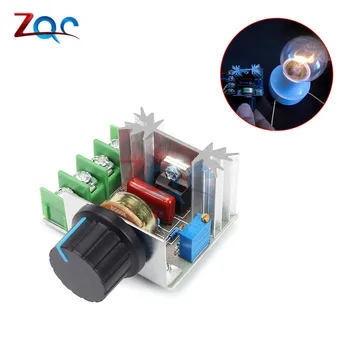 

AC 220V 2000W Adjustable Motor Speed Controller Thermostat Dimmer LED Dimming SCR Electronic Voltage Regulator Module
