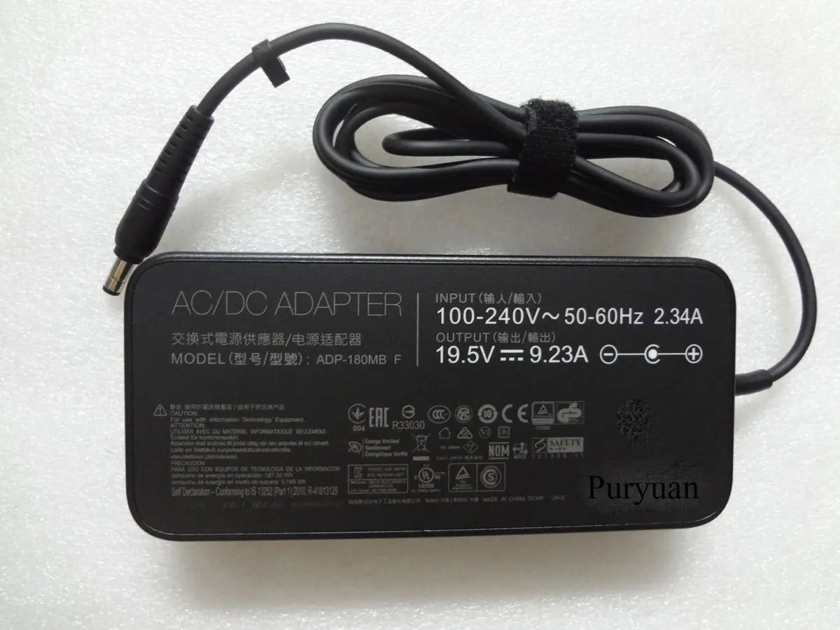 Новый оригинальный OEM Puryuan Slim 19 5 V 9.23A 180W ADP-180MB F мм адаптер переменного тока для Asus