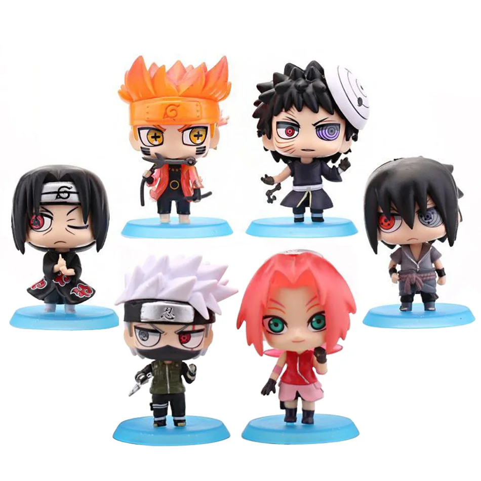 Anime Naruto Uchiha Sasuke Uzumaki Naruto PVC Figur Modell Spielzeug 