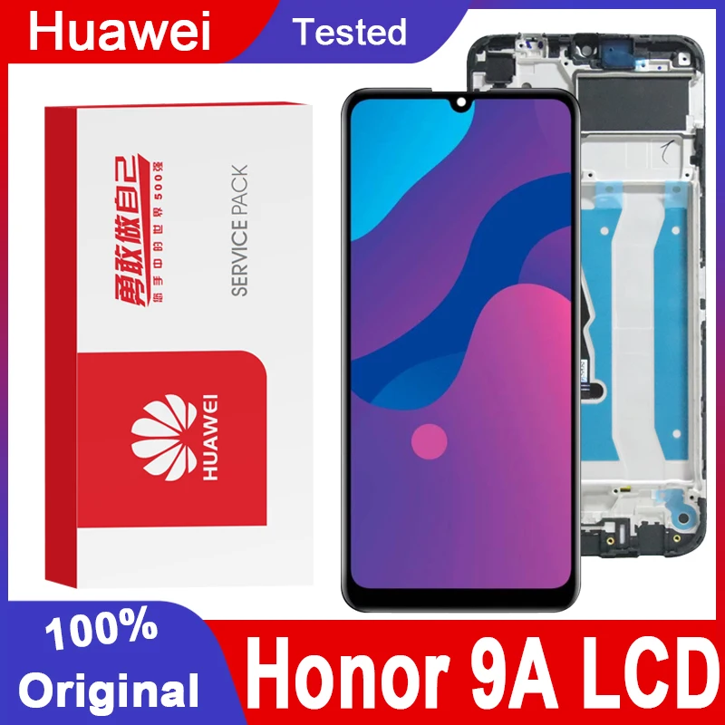 Дисплей 6 3 ''с рамкой для Huawei Honor 9A сменный сенсорный ЖК-экран с дигитайзером в