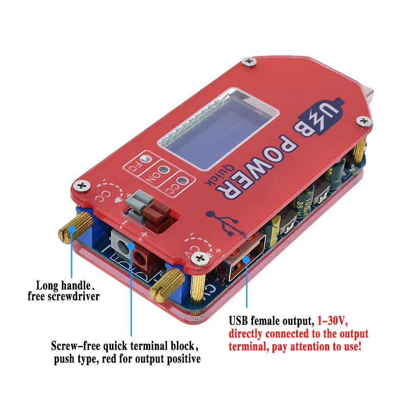 DP3A цифровой дисплей USB регулируемый силовой модуль постоянного тока 1-30 в 15 Вт QC 2,0 3,0 FCP quick charge лабораторный блок питания регулятора