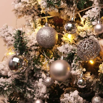 

Christmas Ball Ornaments Xmas Tree Ball Bauble Hanging Home Party Ornament Decor Solid Box Christmas Decorations Supplies Gift